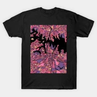 Sydney Map Pattern in Purple & Pink T-Shirt